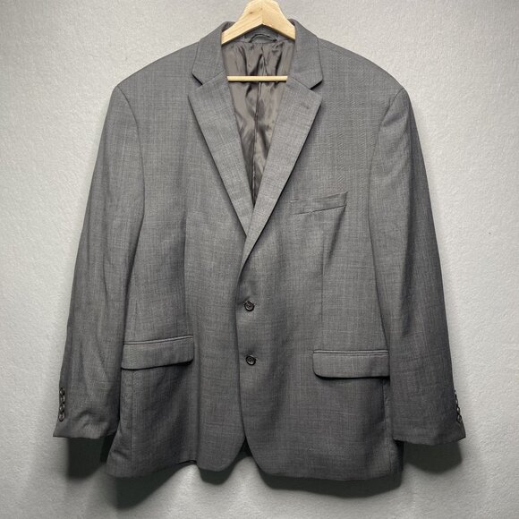 Lauren Ralph Lauren Gray Wool Mens Blazer Size 50R - Picture 1 of 8